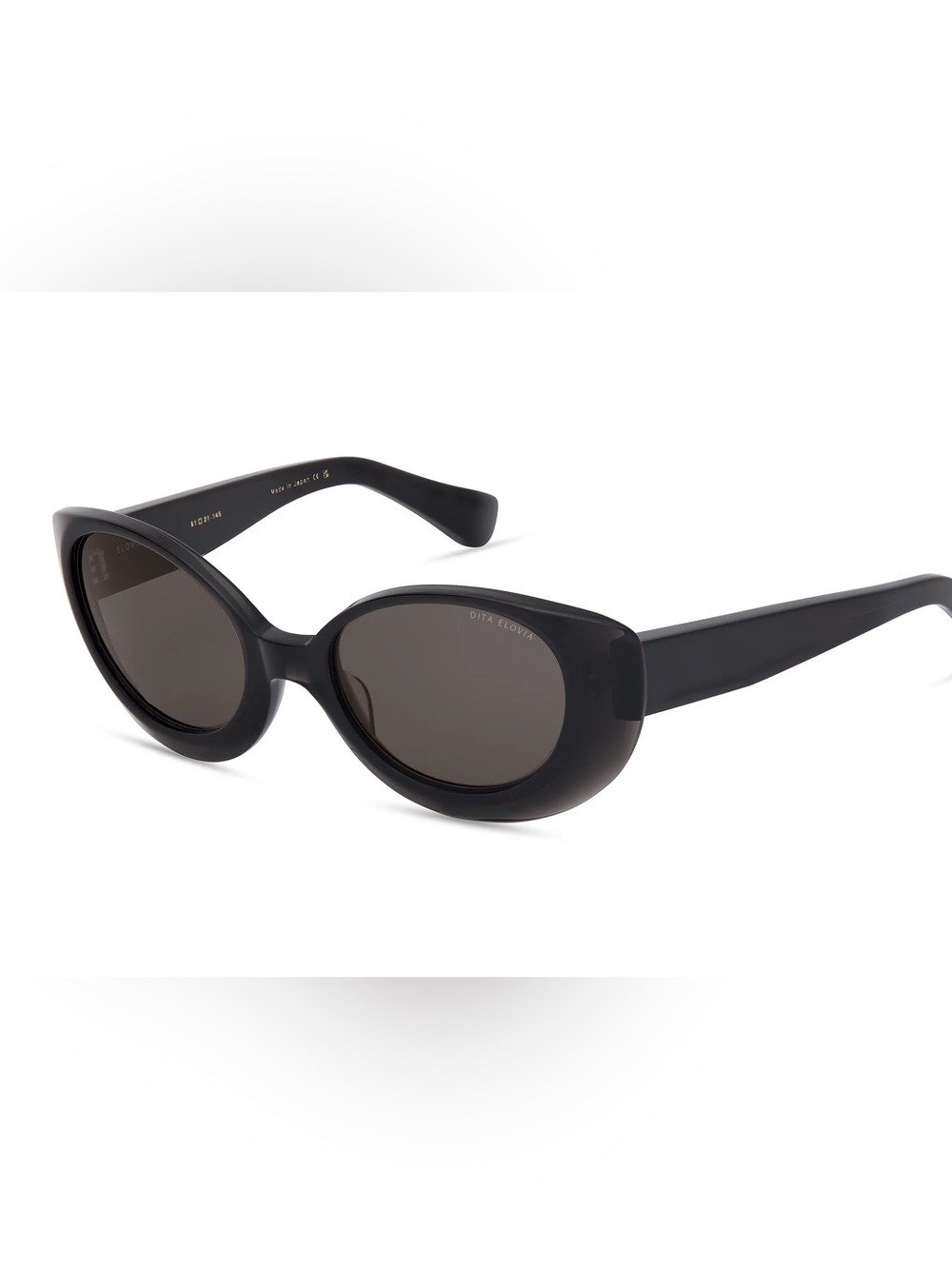 NEW IN BOX DITA Elovia Matte Black Oval Sunglasses